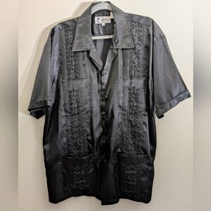 Men's Black Western Short Sleeve Shirt